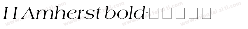H Amherst bold字体转换